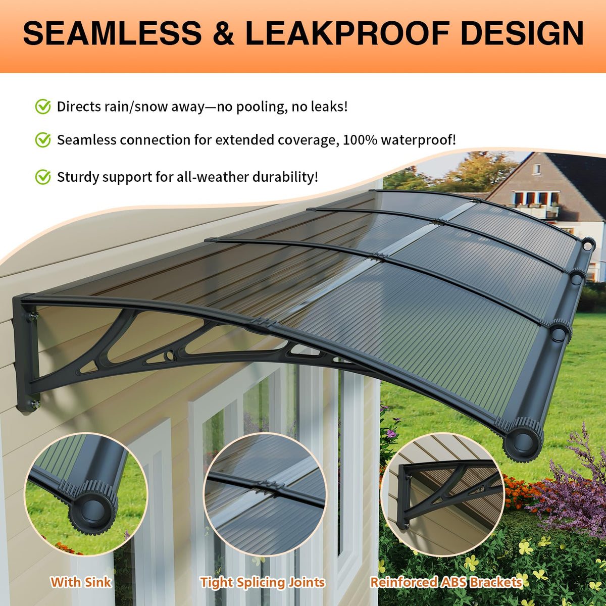 40x48in UV Rain Proof Door Awning B742