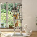 72in Gray Multi-Level Cat Tree with Transparent Capsule C526