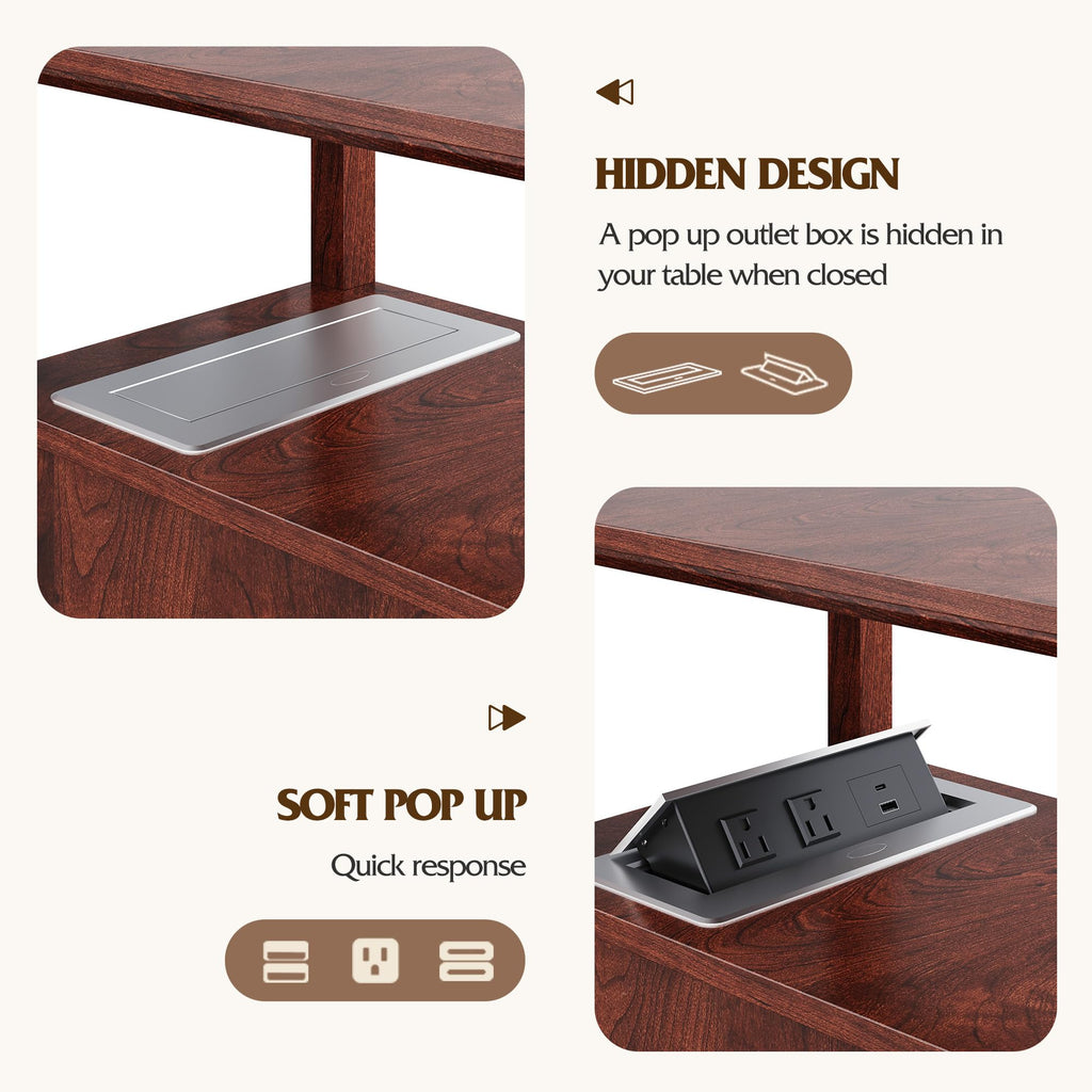 End Table with Charging Station & 2 Drawers J495492