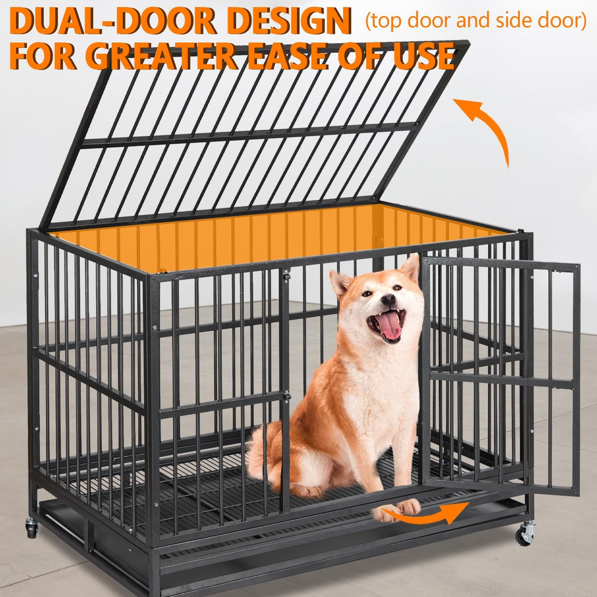 48 in Heavy Duty Dog Crate with Wheel U972147