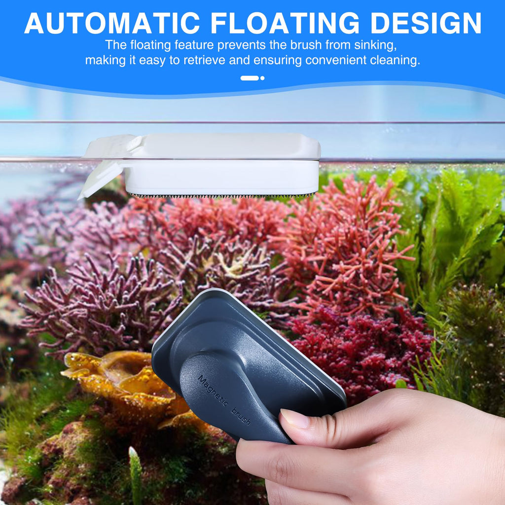 Automatic Fish Feeder and Magnetic Glass Cleaner Brush U74706