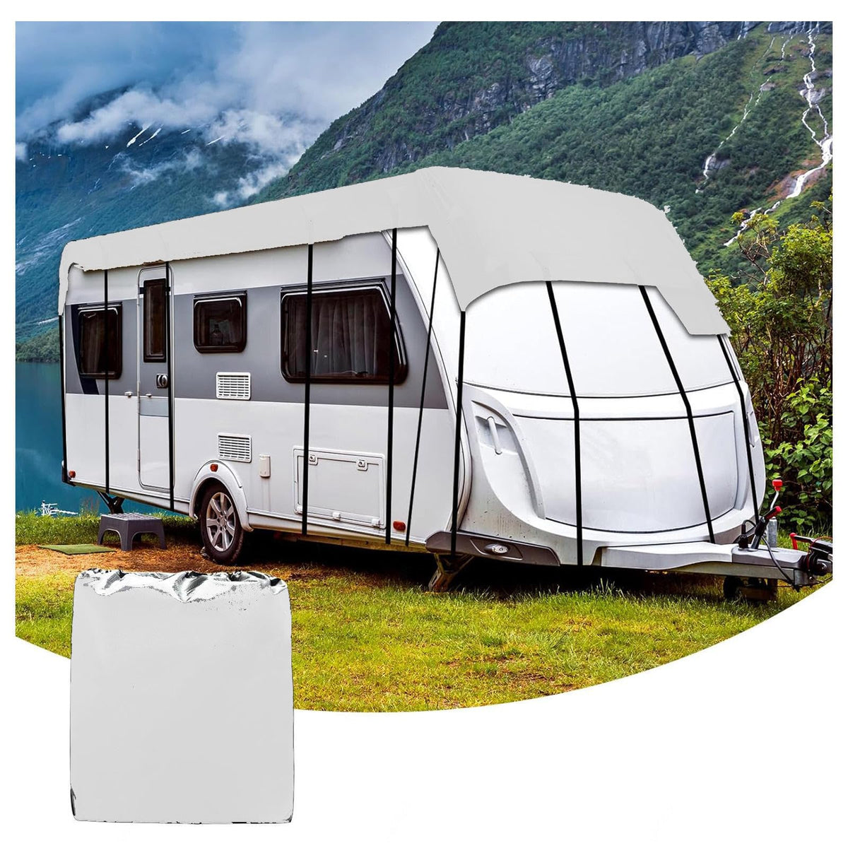 Camper Cover, Grey, 5m×3m S35144
