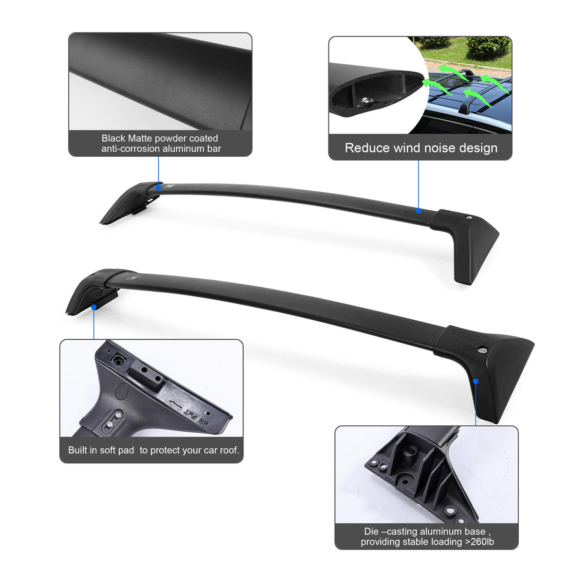 Lockable 260lbs Roof Rack Crossbar F8392