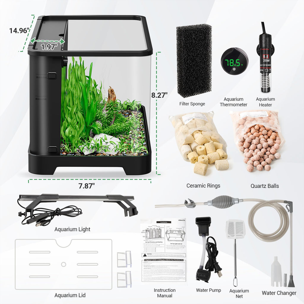 3.5 Gallon Betta Fish Tank C70849
