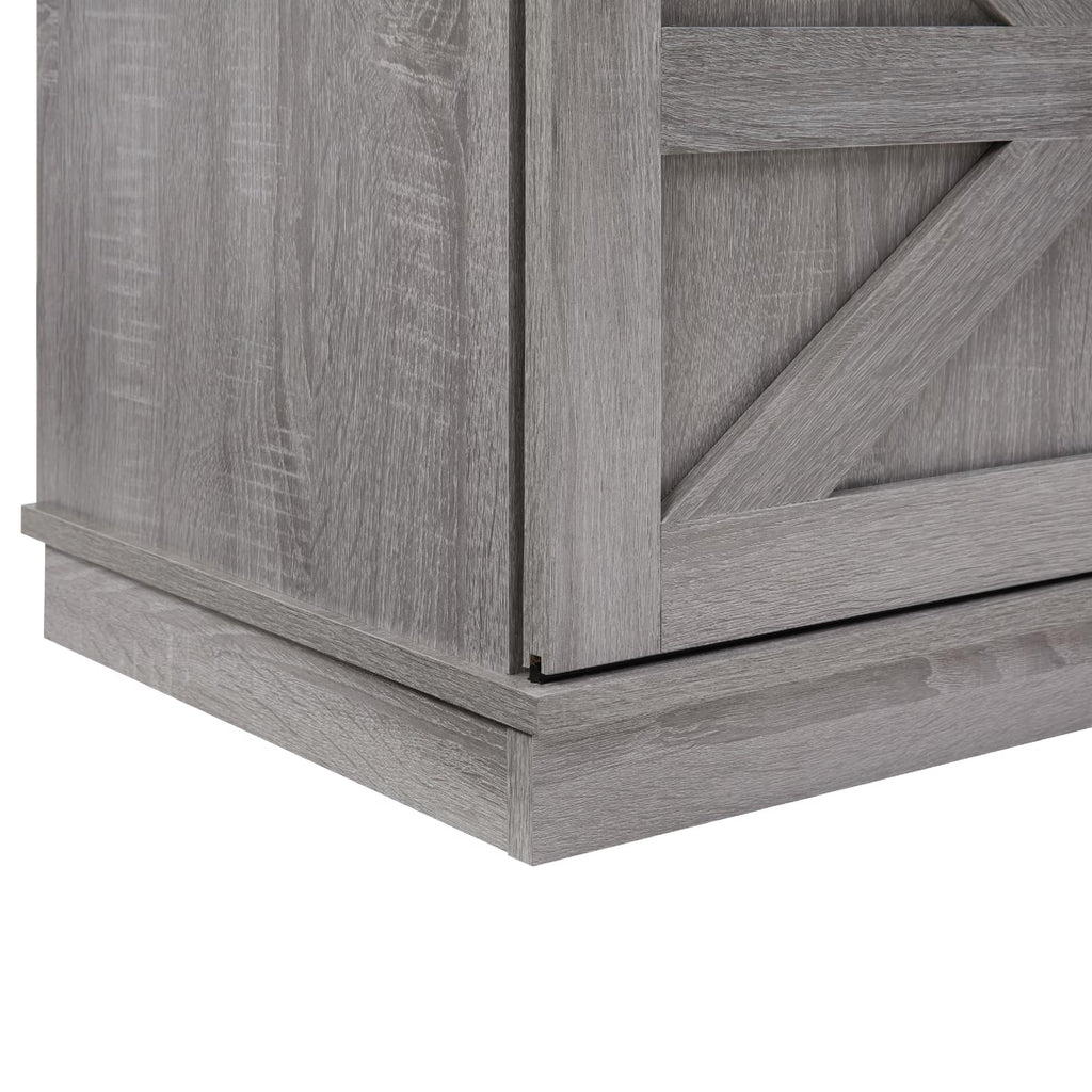 65" Grey TV Stand with Sliding Doors T723