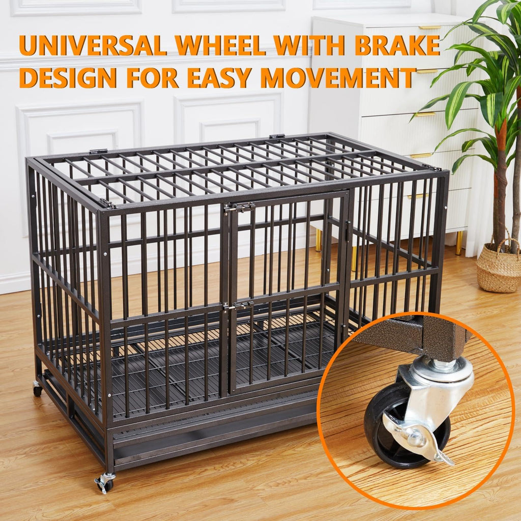 48 in Heavy Duty Dog Crate with Wheel U972147