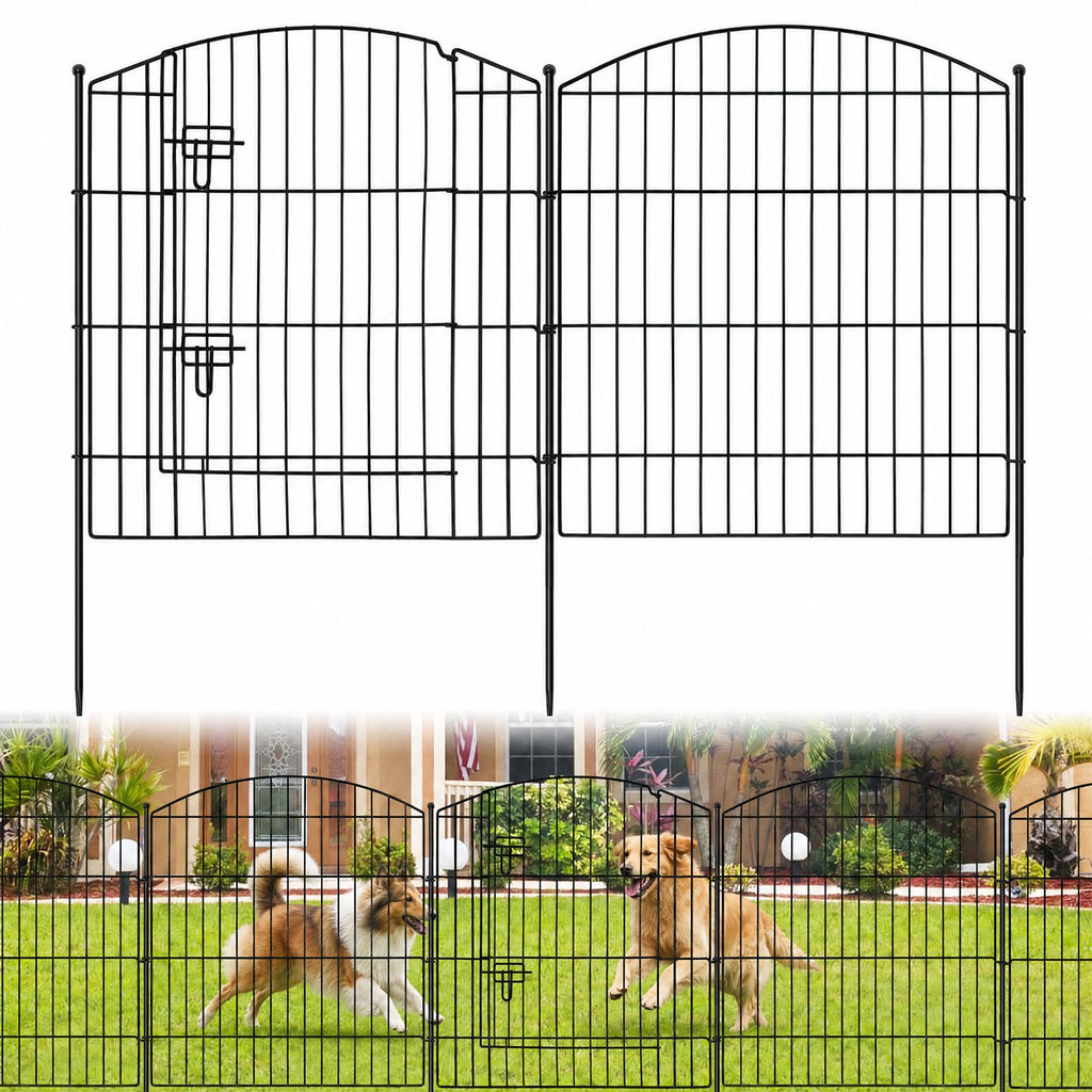 10 Panel No Dig Garden Fence with Gate D4809