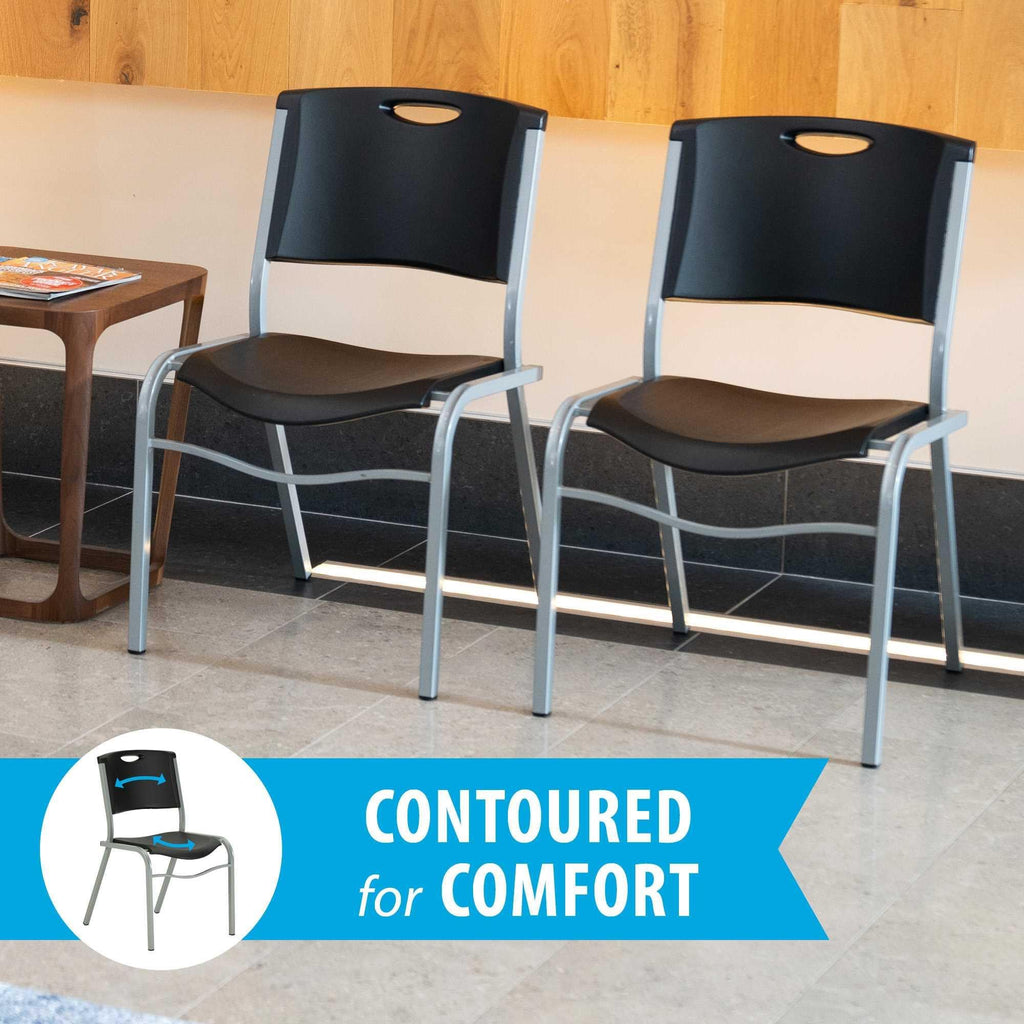 Black Stacking Chair 4 Pack P6447