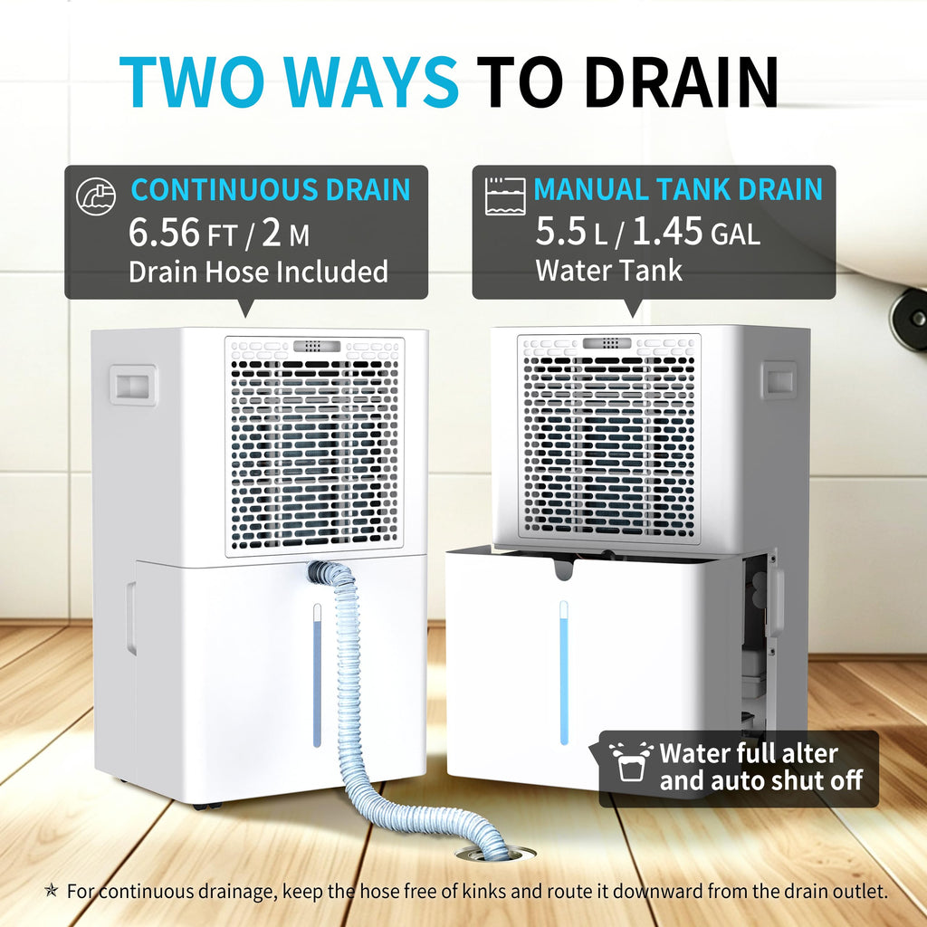 50 Pints Dehumidifier with Drain Hose K888564