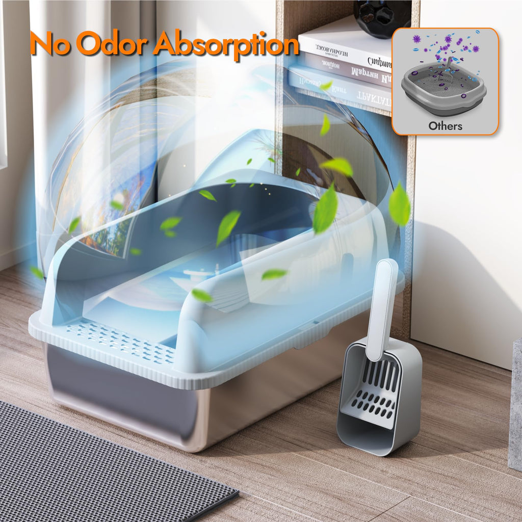 Stainless Steel Cat Litter Box with Lid H62008