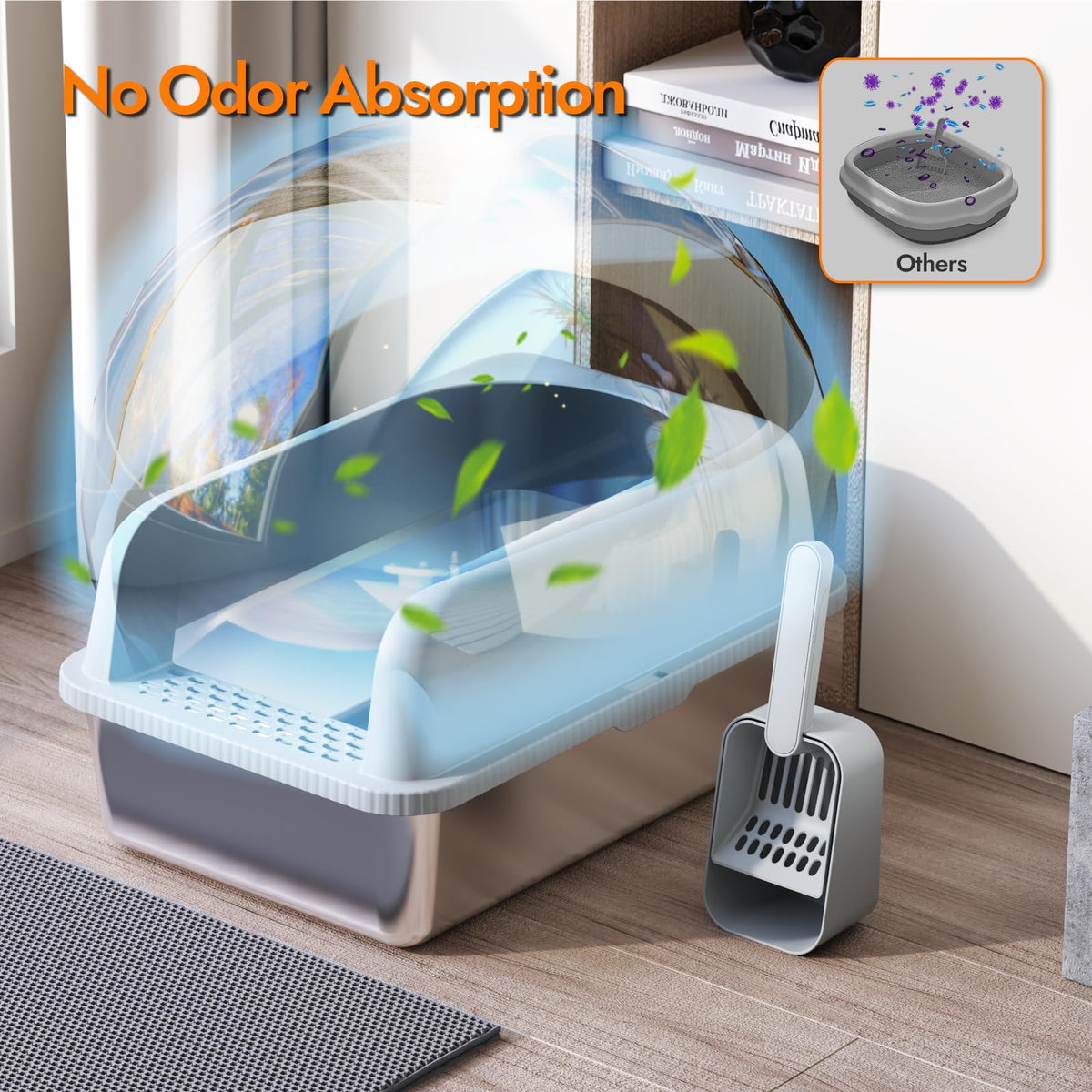 Stainless Steel Cat Litter Box with Lid H62008