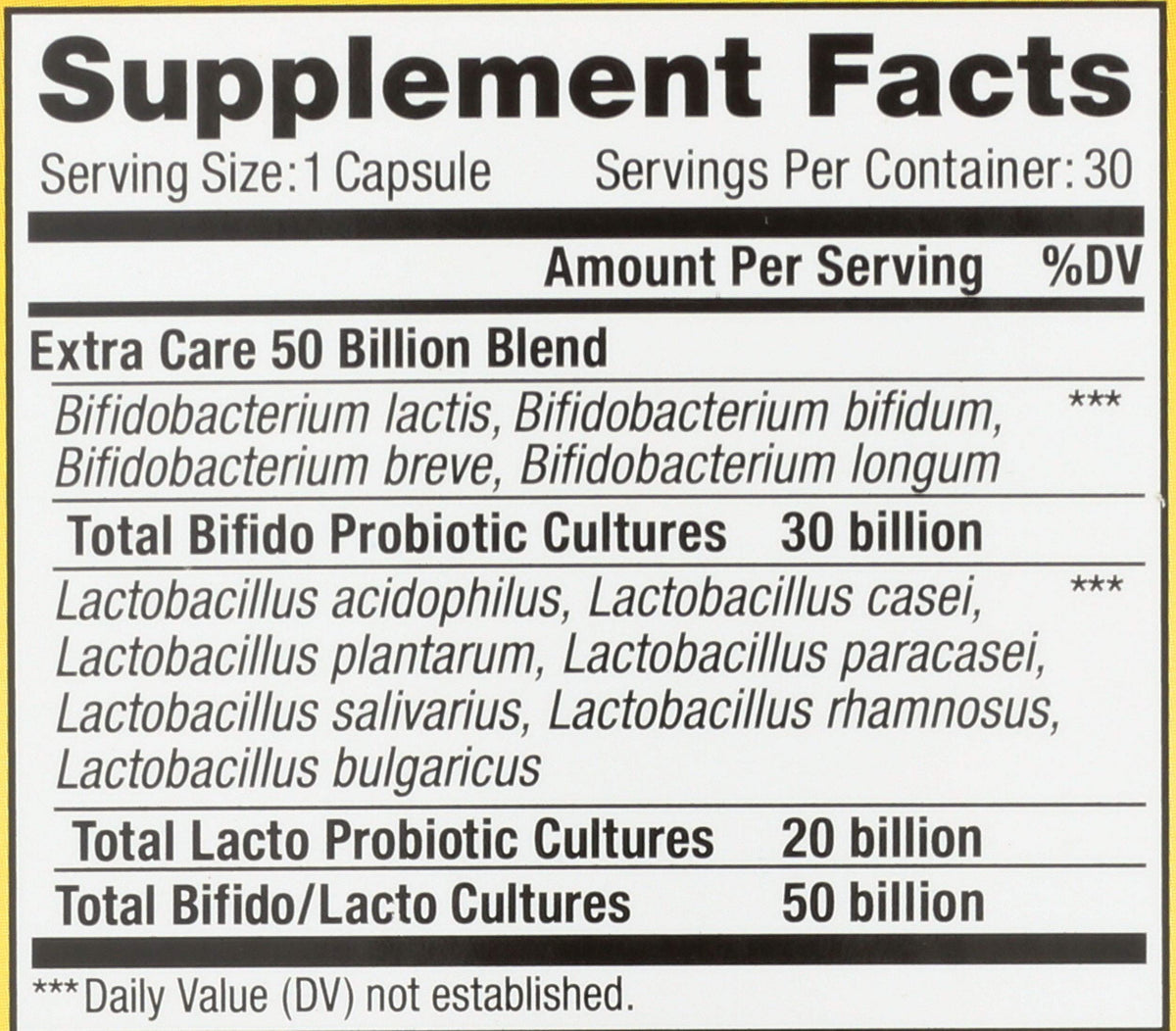 50 Billion CFU Digestive Probiotic I85261