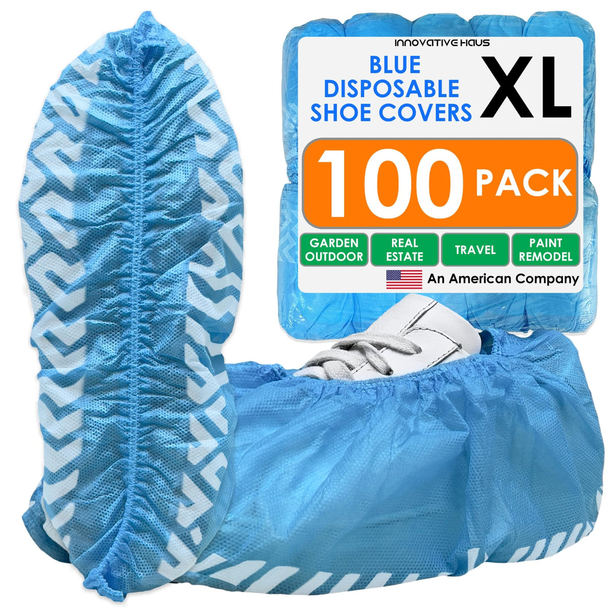 Blue Disposable Shoe Covers 100 Pack XL A236