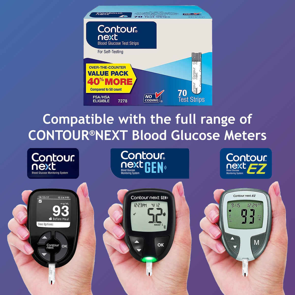 Blood Glucose Test Strips 70 Count Z562