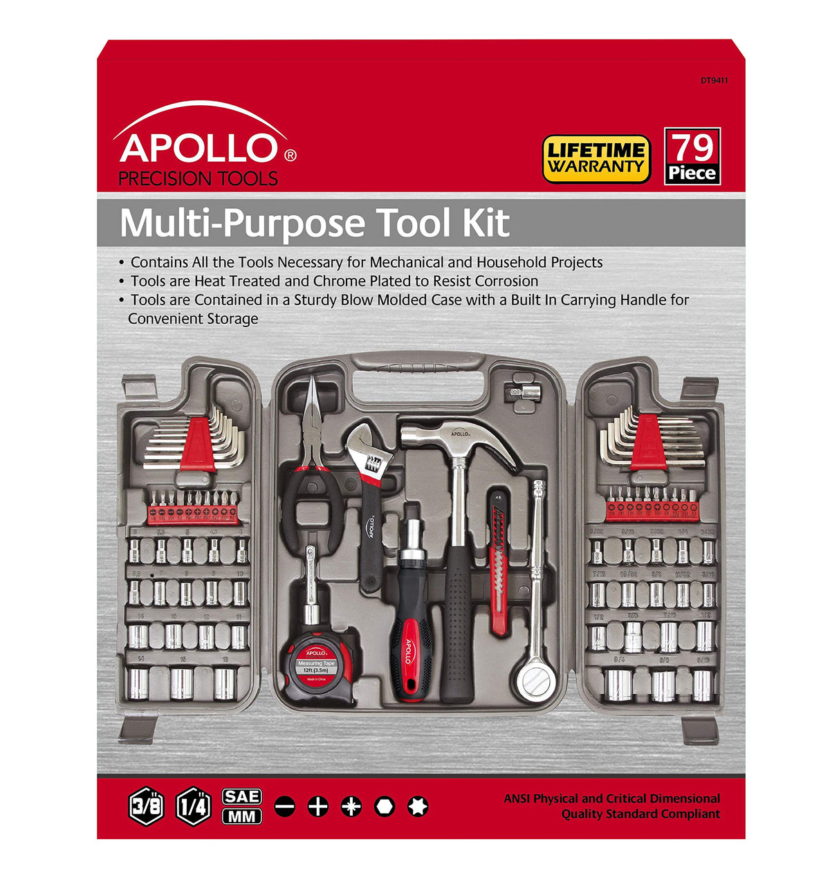 79 Piece SAE and Metric Tool Set A398772
