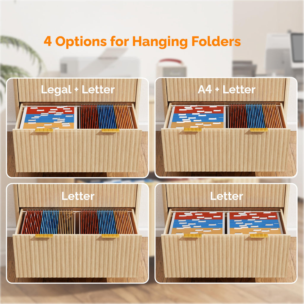 2 Drawer Wood File Cabinet N68802