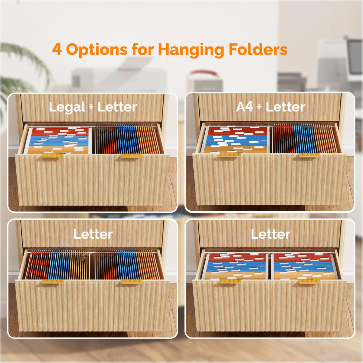 2 Drawer Wood File Cabinet N68802