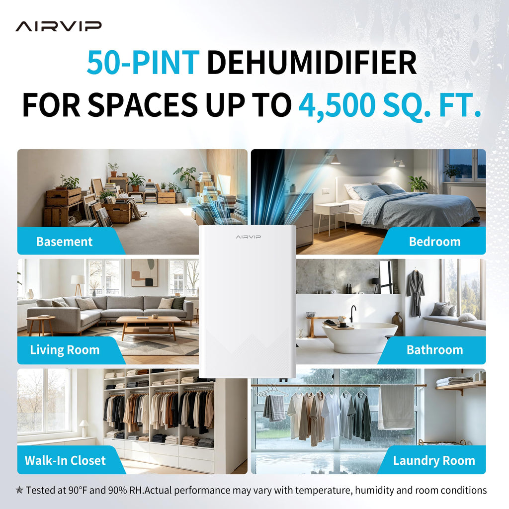 50 Pints Dehumidifier with Drain Hose K888564