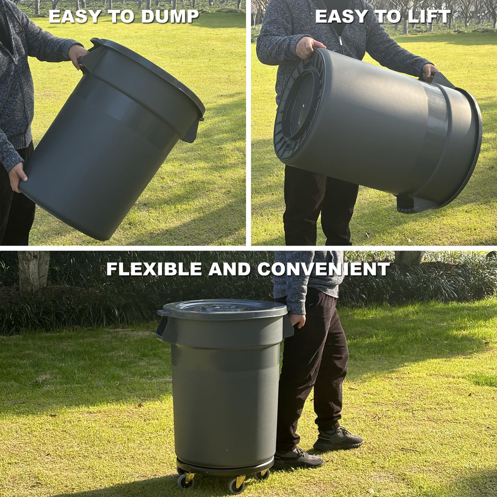 32 Gallon Outdoor Trash Can with Wheels R1133