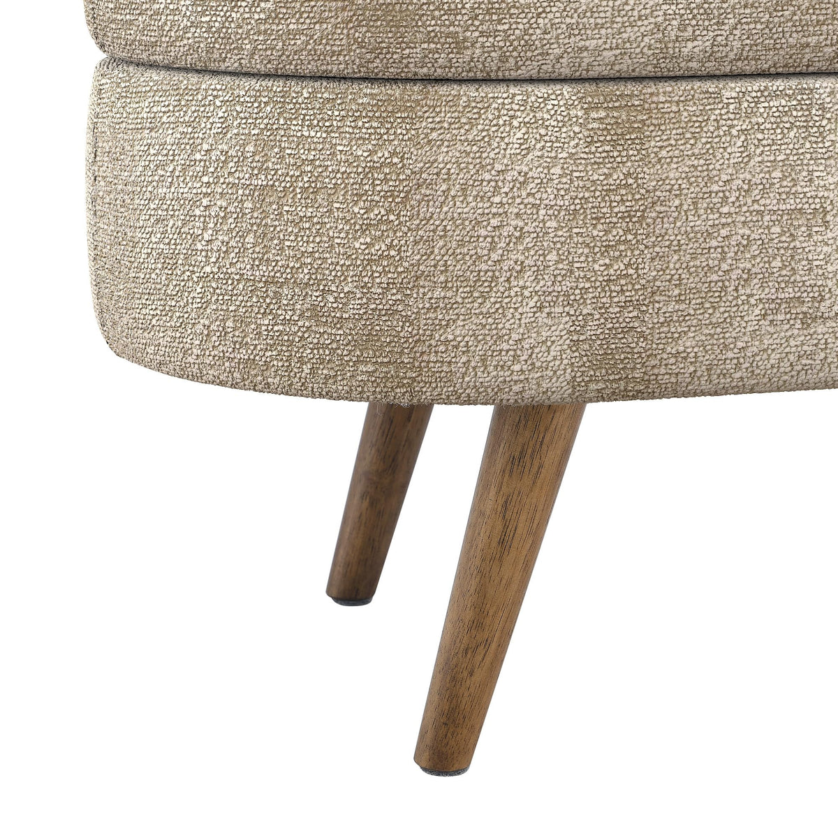 Oval Storage Bench with Rubber Wood Legs Z336489