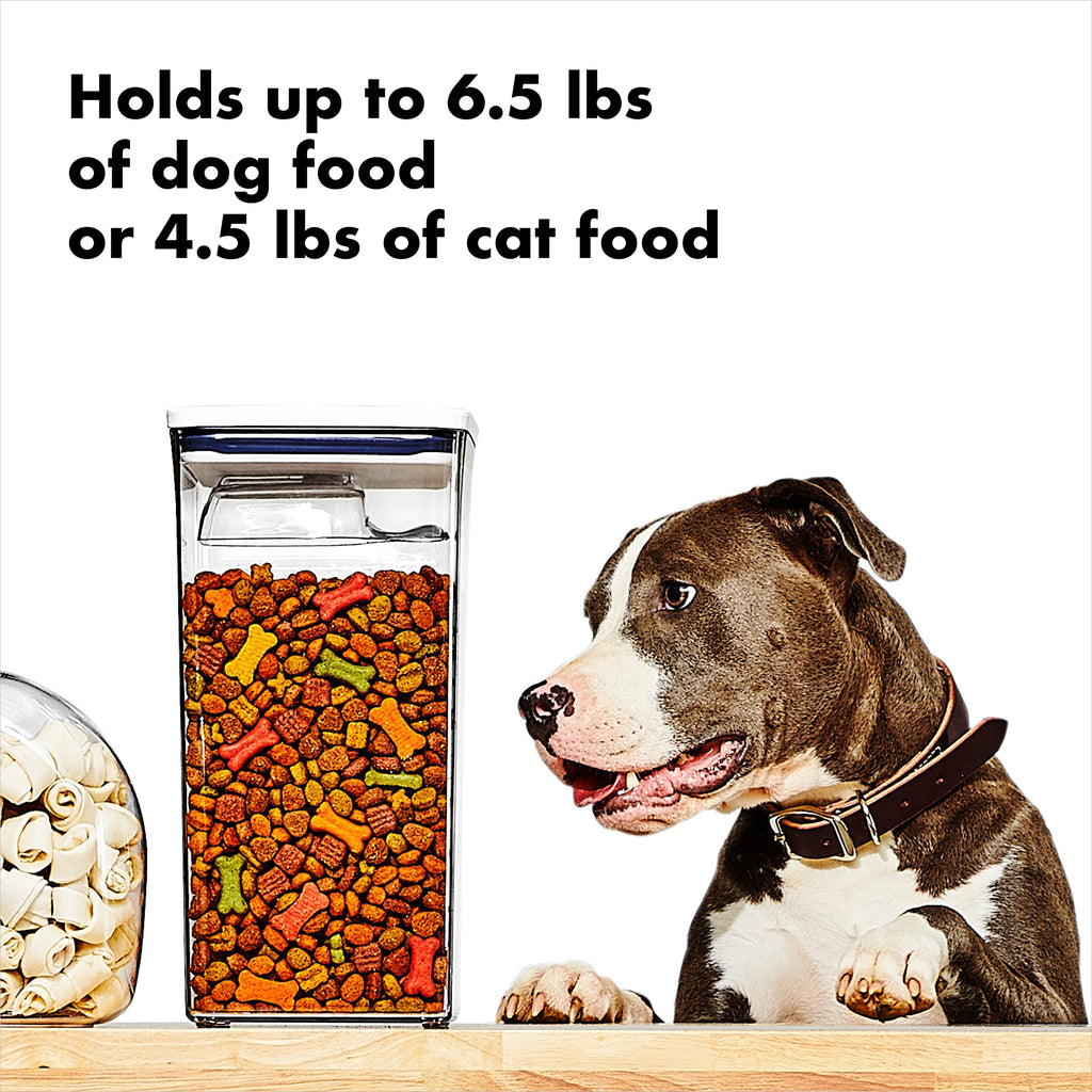 6.0 Qt Airtight BPA Free Clear Pet Food Storage Container with Half Scoop X46519