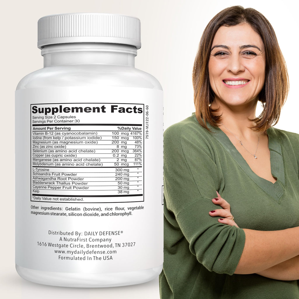 Selenium with Iodine Zinc B12 Ashwagandha Thyroid Support Supplement S510