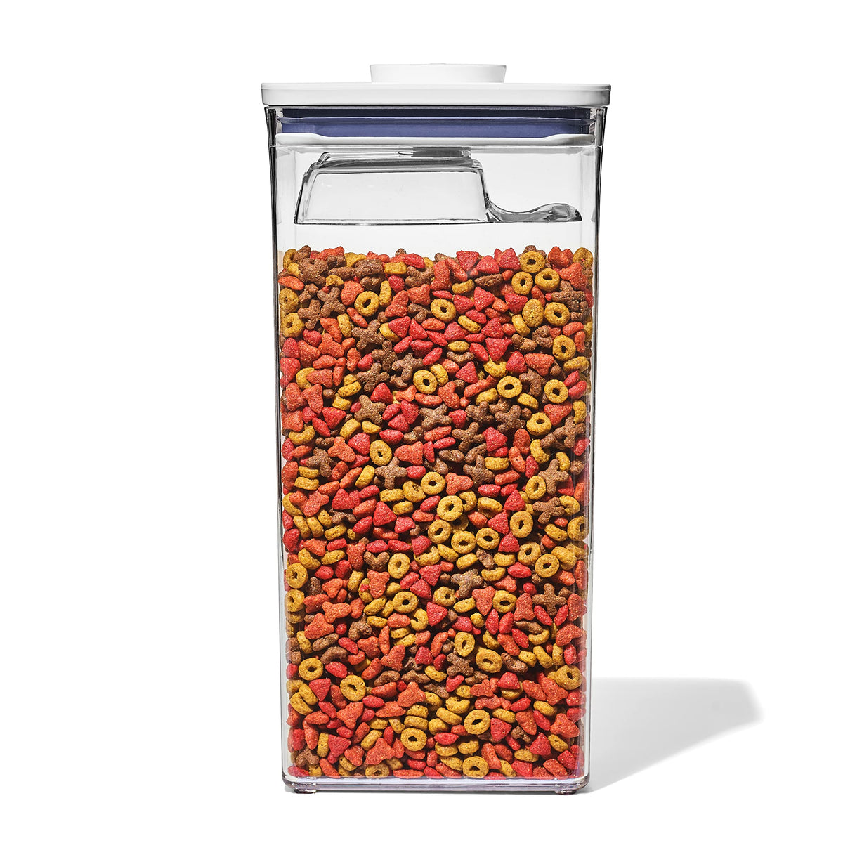 6.0 Qt Airtight BPA Free Clear Pet Food Storage Container with Half Scoop X46519